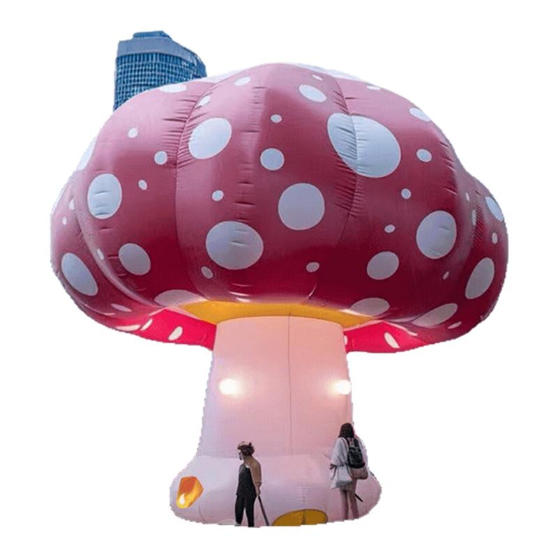 户外大型充气蘑菇卡通植物气模商场景区节日活动美陈可定制可发光