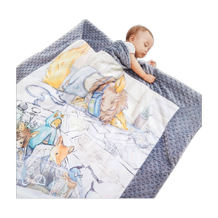 Domiamia新生儿豆豆毯婴儿被子宝宝小被子秋冬加厚豆豆被盖毯礼盒