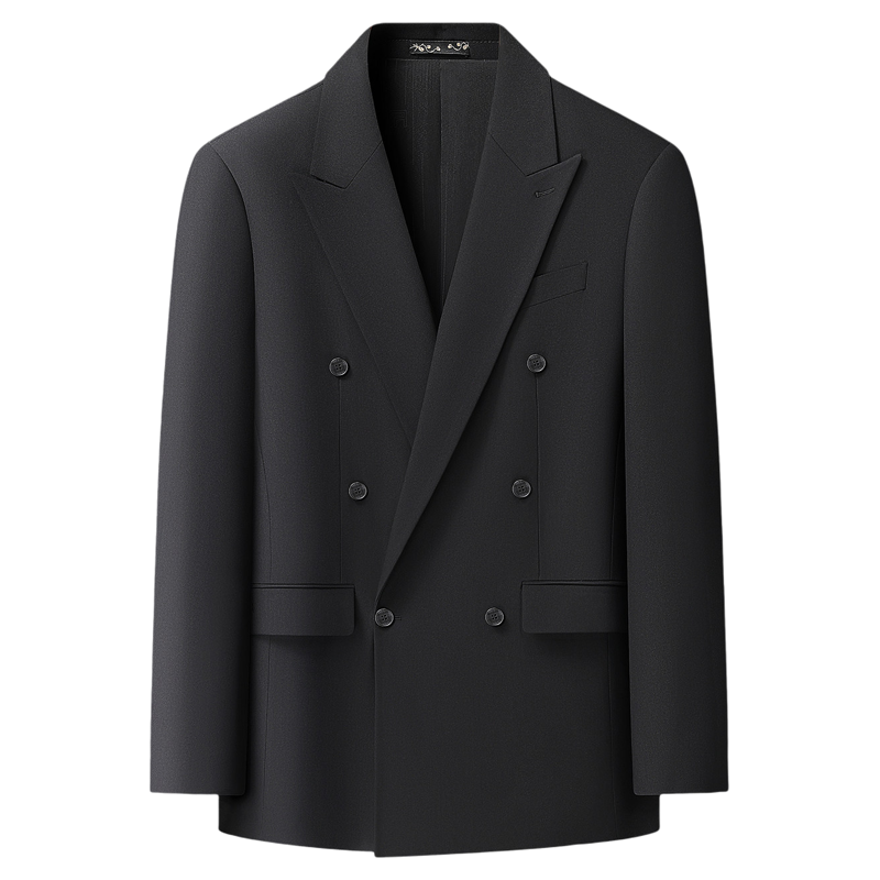 百胜狐加大码男士商务双排扣西装