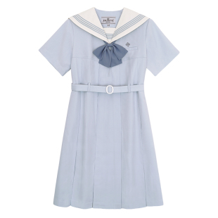 【月野HOUSE】水色*清和川女学馆* 原创夏日清新盛夏裙JK连衣裙