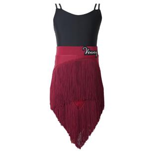 薇妮新款网红拉丁舞服吊带裙流苏款分体练功服女儿童舞裙套装女童