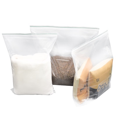 双夹链加厚防潮特大号PE自封袋