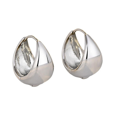 铜合金耳饰  925银针  新年简约时尚法式个性水滴耳扣耳环E0079