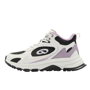 乔丹棉鞋女冬季新款高帮加绒保暖户外运动鞋子皮面防水黑白休闲鞋