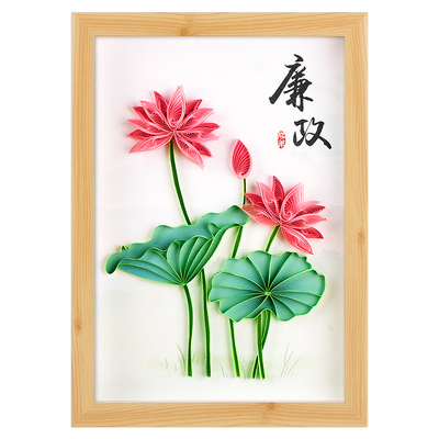 廉政手工衍纸画成品定制