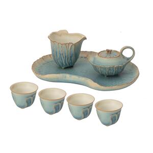 万仟堂高档轻奢清雅茶具清荷成套