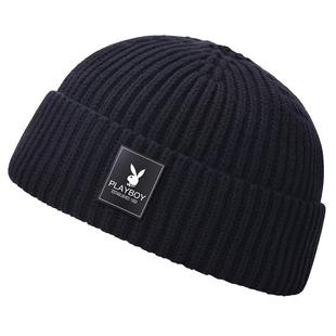 花花公子帽子男秋冬大头围保暖雅痞嘻哈针织瓜皮帽冷帽地主帽女潮