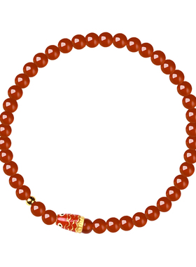 宫里上新天然红玛瑙锦鲤手链