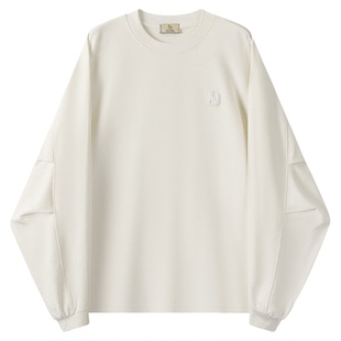 威廉福克斯2025秋季新款莱赛尔休闲百搭长袖T恤亲肤圆领男款卫衣