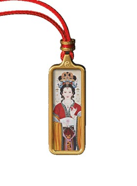 龙虎山道系手绘唐卡吊坠
