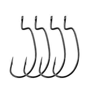 路亚加强曲柄钩宽腹鱼钩窄腹鲈鱼海钓鲅鱼钩散装倒钓德州钓组套装