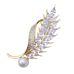 D.M.D/迪曼达水晶麦穗胸针高档女胸花气质别针日韩西装毛衣配饰