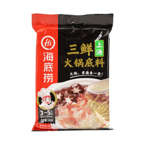 海底捞火锅底料上汤三鲜200g*2袋家用不辣清汤鲜菌汤煮面煲汤调料
