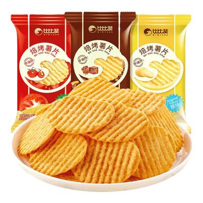 比比赞焙烤薯片膨化小零食
