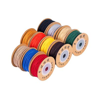 藏式手搓棉线无弹力串珠盘缠手绳