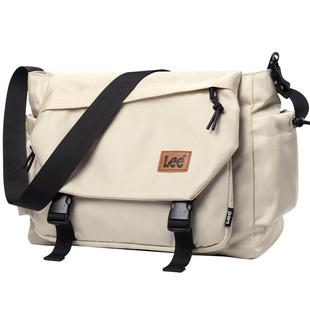 Lee时尚潮流斜挎包女休闲大容量单肩包男通勤潮牌大学生邮差包