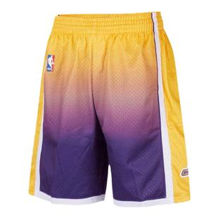 MN湖人魔术球裤多球队集合渐变复古休闲球迷版正品运动短裤男NBA