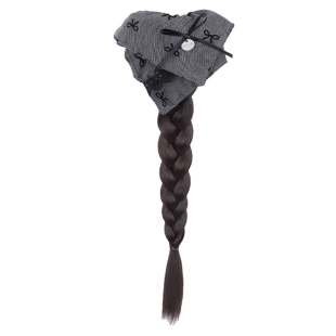 假发辫子女仿真发韩系低扎马尾方巾发圈麻花长辫子抓夹假发辫马尾