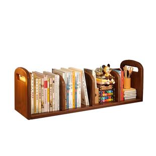 实木桌面书架置物架学生书桌上小书立架简易办公收纳架手提式书柜