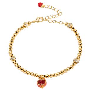 水果手链ins小众设计石榴草莓橘子芒果珐琅手链饰品女生生日礼物