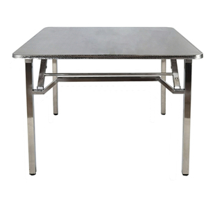 不锈钢折叠桌烤火桌子家用烤火架餐桌正方形户外可折叠加厚便携桌