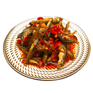 熟食湖南香辣小鱼仔柴火小鱼干私房零食下饭菜开胃菜香酥毛毛鱼