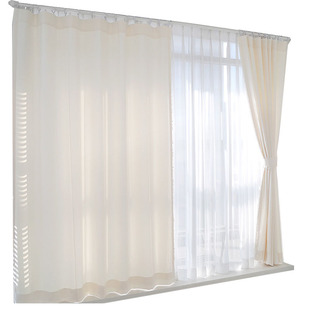 ins北欧风工作室服装店美甲店试衣间门帘文艺棉麻窗帘成品半遮光