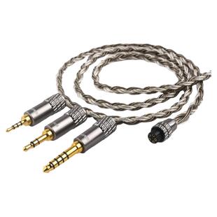 CVJ TS800八股镀银200芯耳机升级线手工编织双色平衡线可更换插头