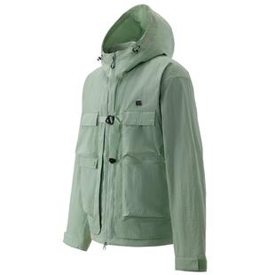 KOLON SPORT可隆防风夹克防泼水防风男女同款露营2合1户外外套