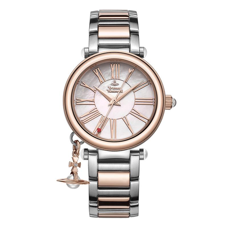 【自营】viviennewestwood西太后手表贝母表盘时尚间金色钢带腕表