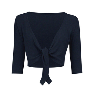 的确奇【秋新品】松弛感小开衫女士高级百搭中袖短款休闲运动T恤