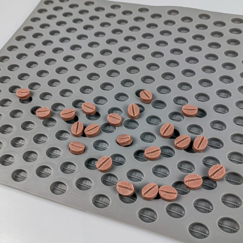 202孔迷你小咖啡豆硅胶模具 一次性肥皂模糖果巧克力宠物零食模具