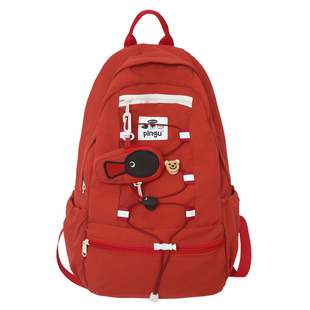 双肩包女韩系ins卡通背包初中生高中生学生书包户外休闲旅行包男