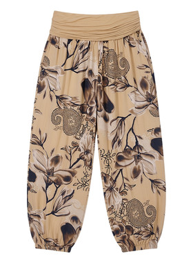 Loose print high-waisted harun pants  休闲宽松印花高腰哈伦裤