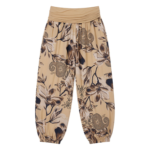 Loose print high-waisted harun pants  休闲宽松印花高腰哈伦裤