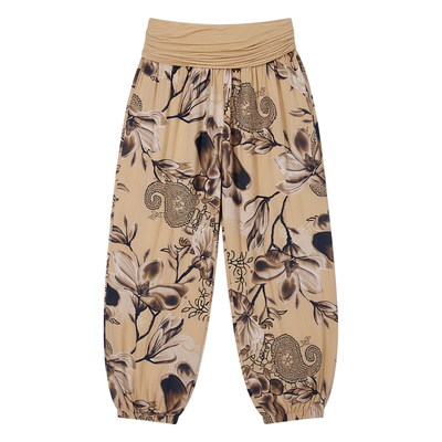 Loose print high-waisted harun pants  休闲宽松印花高腰哈伦裤