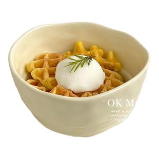 可爱陶瓷饭碗个人专用漂亮的餐具高颜值水果沙拉碗燕麦酸奶早餐碗