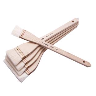 马蒂尼羊毛板刷底纹刷软毛国画水彩画刷子油画墙手绘水粉平头刷工具美术生专用专业工笔上色毛刷排刷油画笔刷