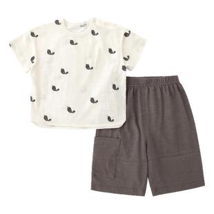 儿童夏季套装短袖九分裤薄款宝宝分体衣服女童休闲两件套男童夏装