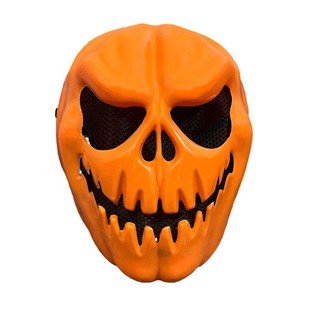万圣节鬼节南瓜骷髅头鬼脸面具塑料魔鬼全脸头套整蛊恐怖玩具批发