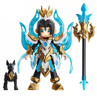 布鲁可积木英雄无限刘备关羽张飞赵云孙悟空拼装积木人偶手办摆件