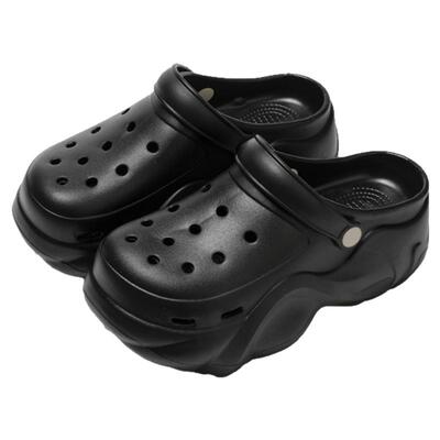 厚底增高洞洞鞋女款2025新款防滑