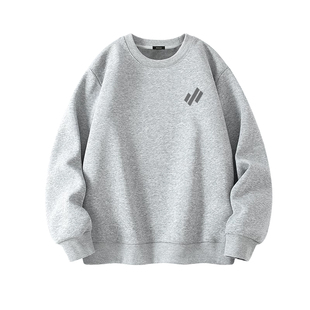 名创优品卫衣男春秋男款圆领男生长袖衣服男士内搭春装无帽上衣A