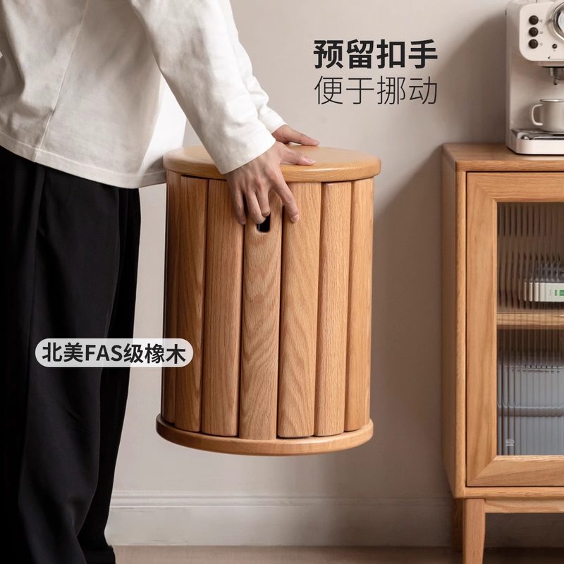 实木堆叠凳餐厅家用可凳凳子叠放橡木组合叠叠餐乐圆凳