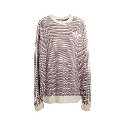 Adidas阿迪达斯三叶草男装女装2025冬季新款休闲圆领套头衫KQ6292