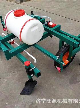 宽度可调打药覆膜机厂家 手扶车带的打药覆膜机 微耕机牵引覆膜机