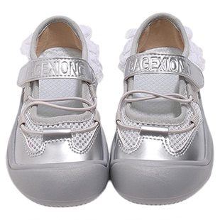 女童芭蕾风运动凉鞋夏季新款2026儿童单网休闲鞋韩版小女孩公主鞋