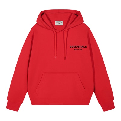 ESSENTIALS官方红色连帽卫衣