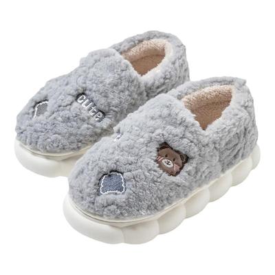 秋冬季棉拖鞋男士包跟绒面保暖