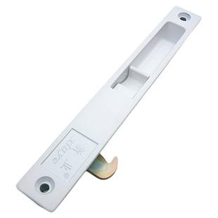 老式90加厚铝合金推拉玻璃门窗钩锁移门条形锁窗户锁扣按锁栓勾锁